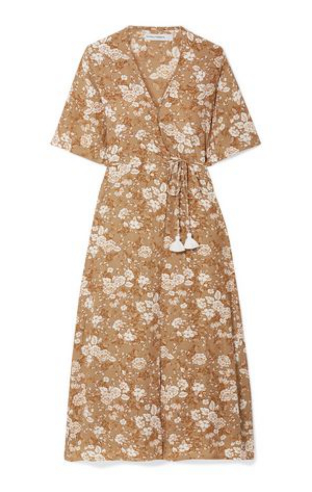Faithfull The Brand Midi Dress In Khaki